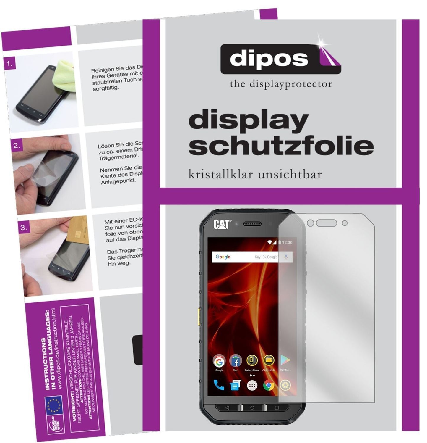 5x Schutzfolie klar für CAT S48c Display-Schutzfol (2)