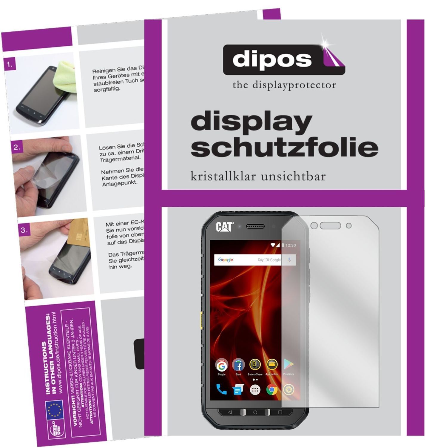 5x Schutzfolie klar für CAT S48c Display-Schutzfol (2)