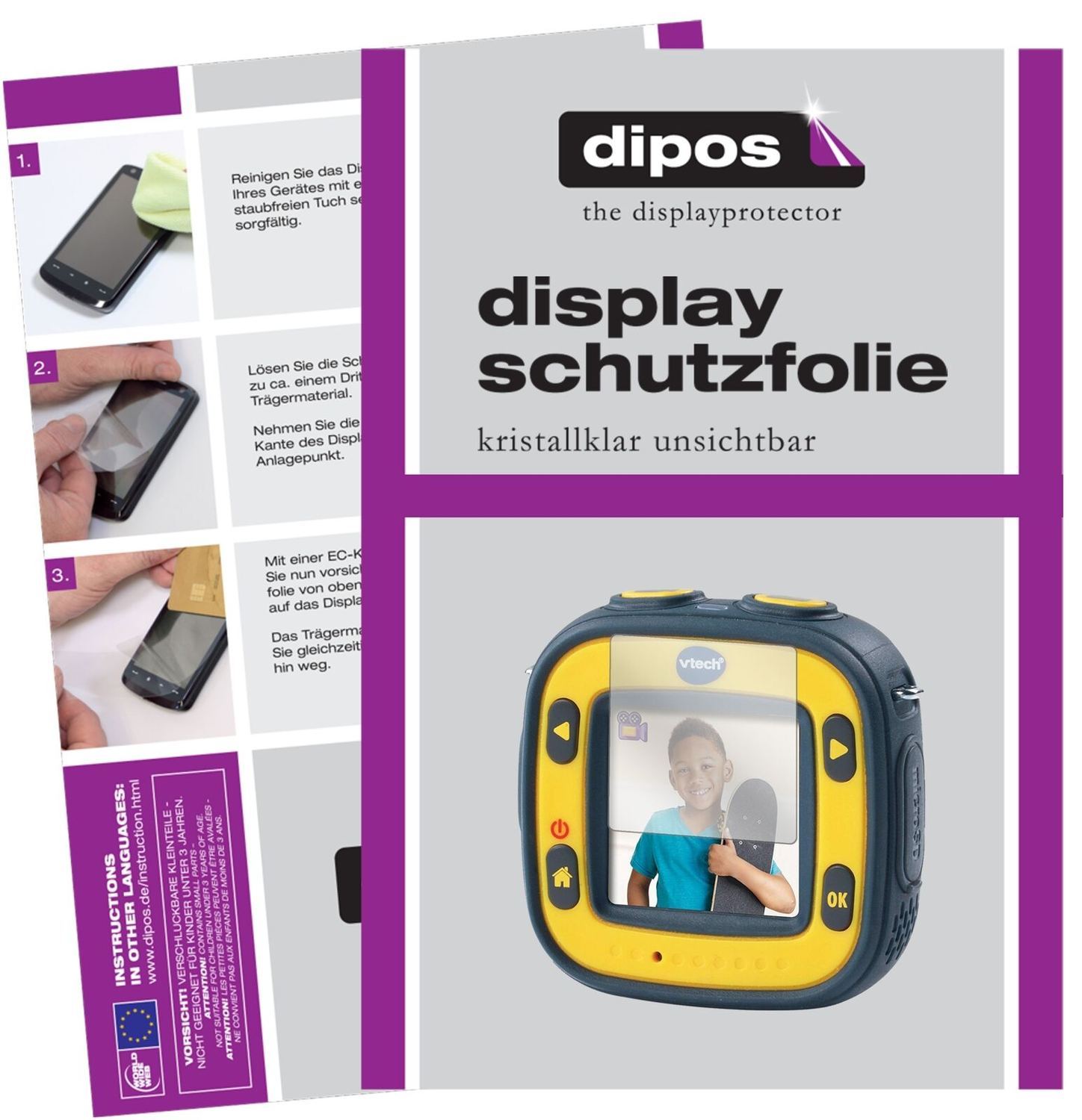 5x Schutzfolie klar für Vtech Kidizoom Action Cam  (2)
