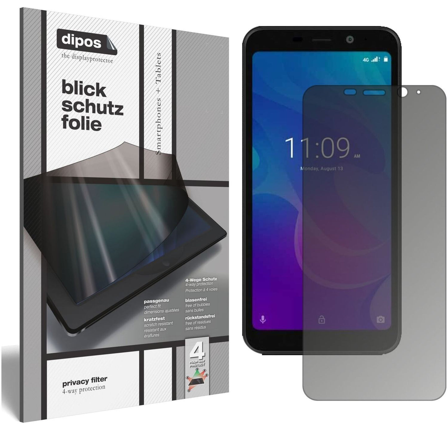Blickschutzfolie für Meizu C9 matt Schutzfolie Pri (2)