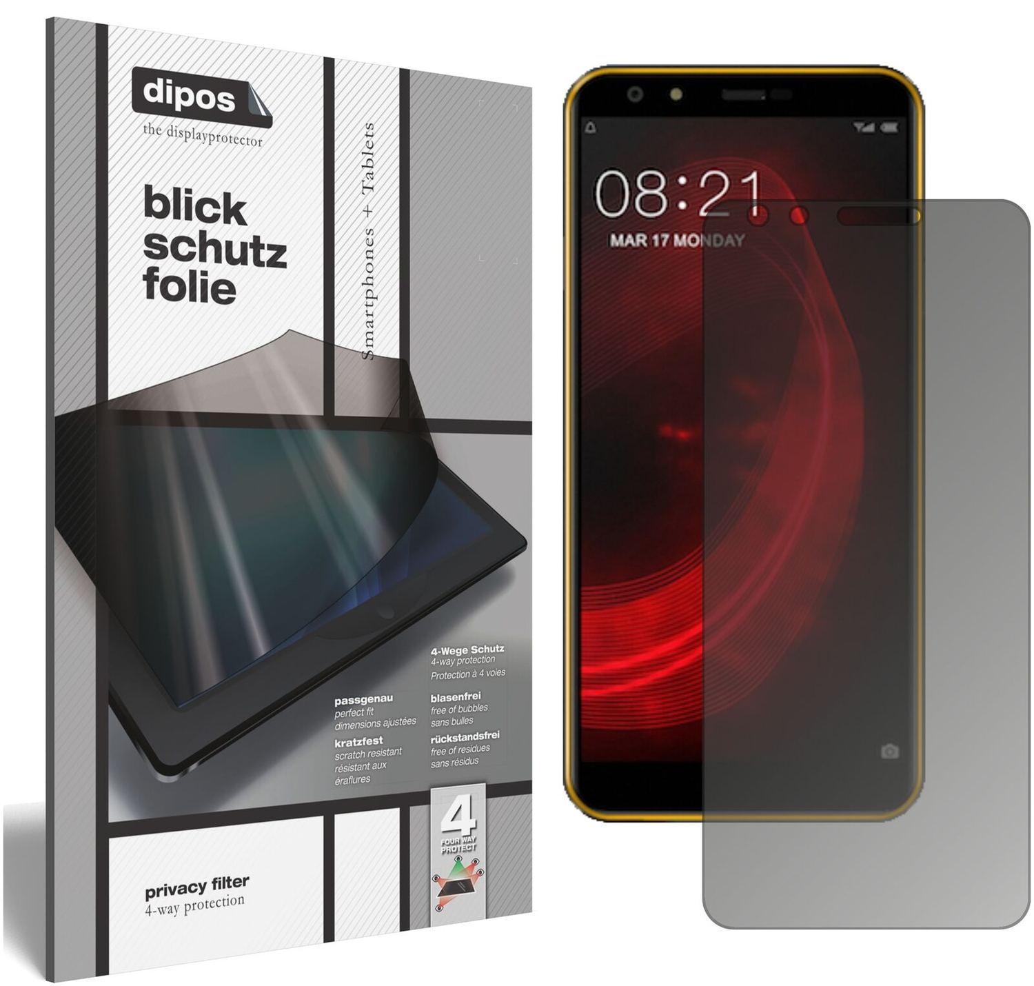 Blickschutzfolie für Nubia N2 Lite matt Schutzfoli (2)