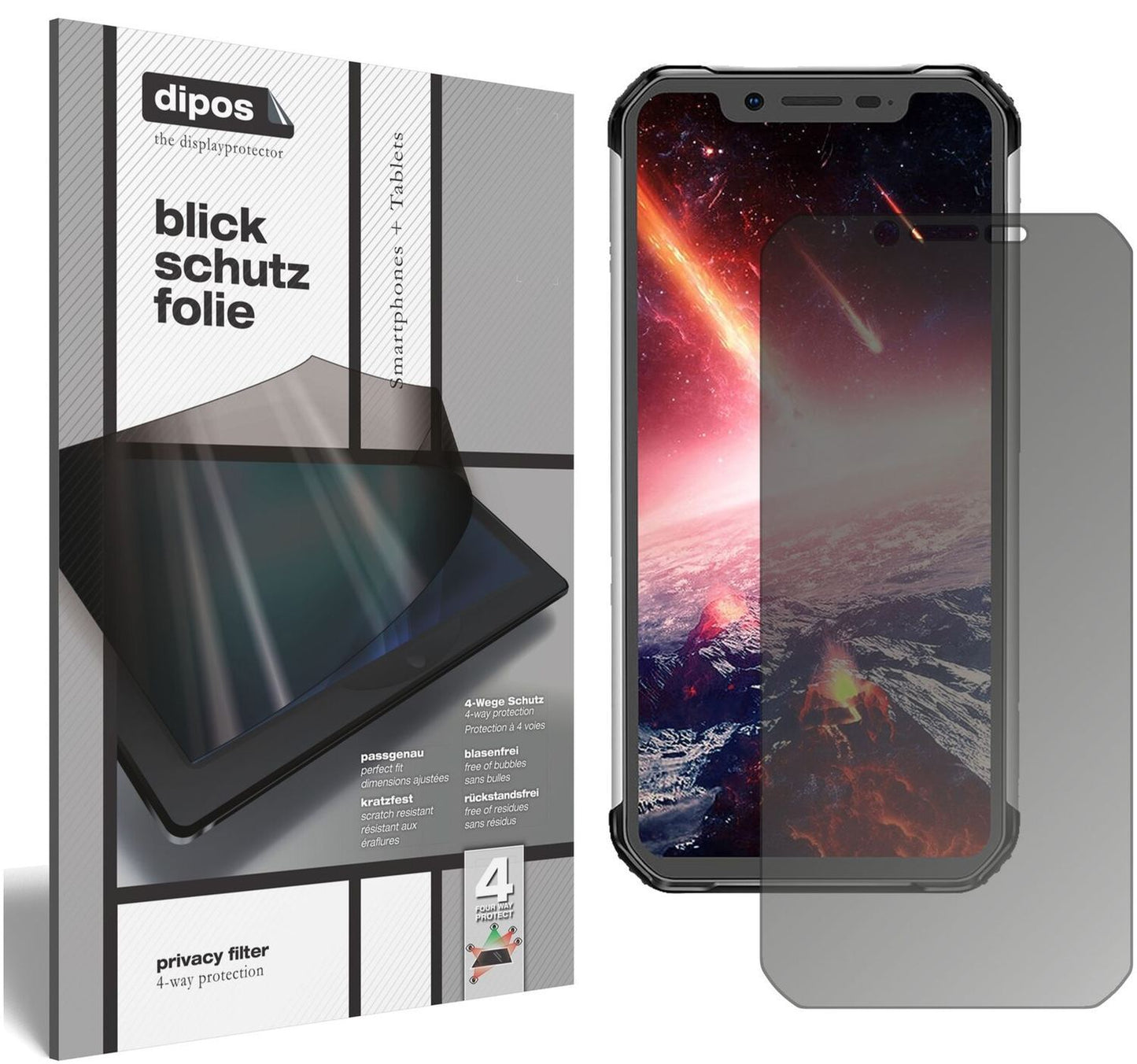 Blickschutzfolie für Blackview BV9600 Pro matt Sch (2)