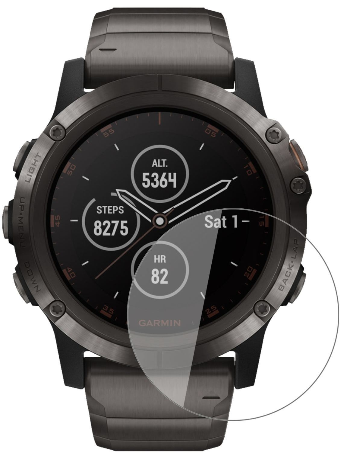 2x 9H Schutzfolie für Garmin fenix 5 Plus (47mm) P (2)