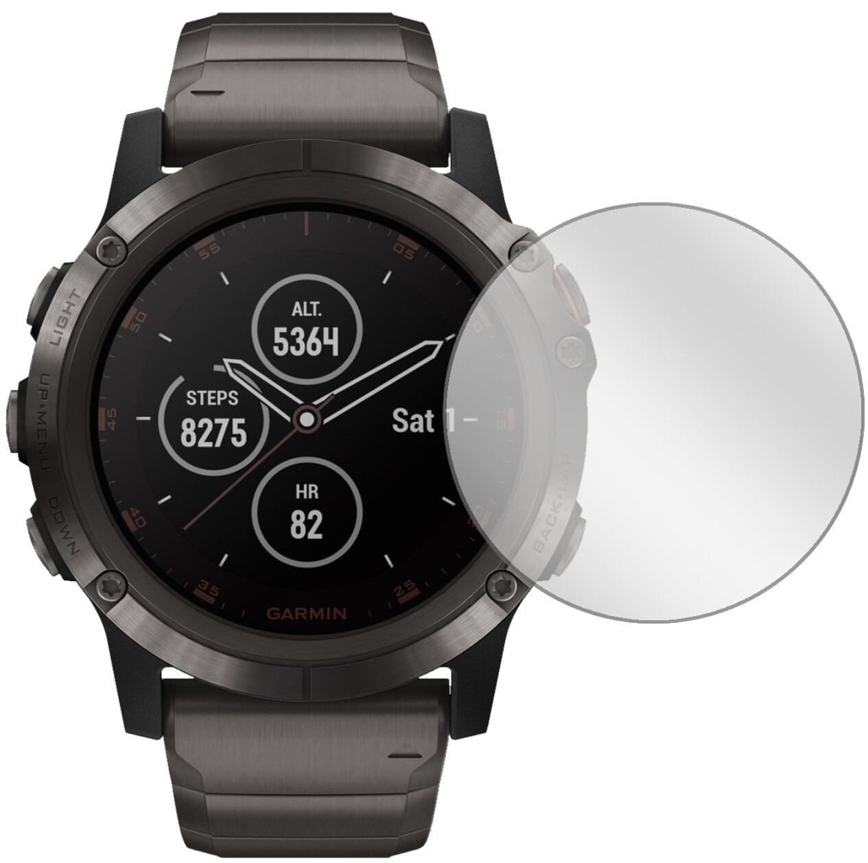 6x Schutzfolie klar für Garmin fenix 5 Plus (47mm) (2)