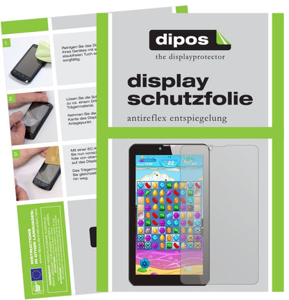 2x Schutzfolie matt für Odys Pyro 7 Zoll Display-S (1)