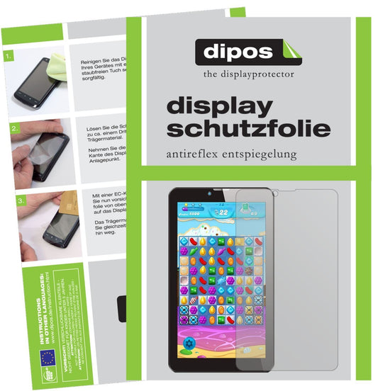 2x Schutzfolie matt für Odys Pyro 7 Zoll Display-S (1)