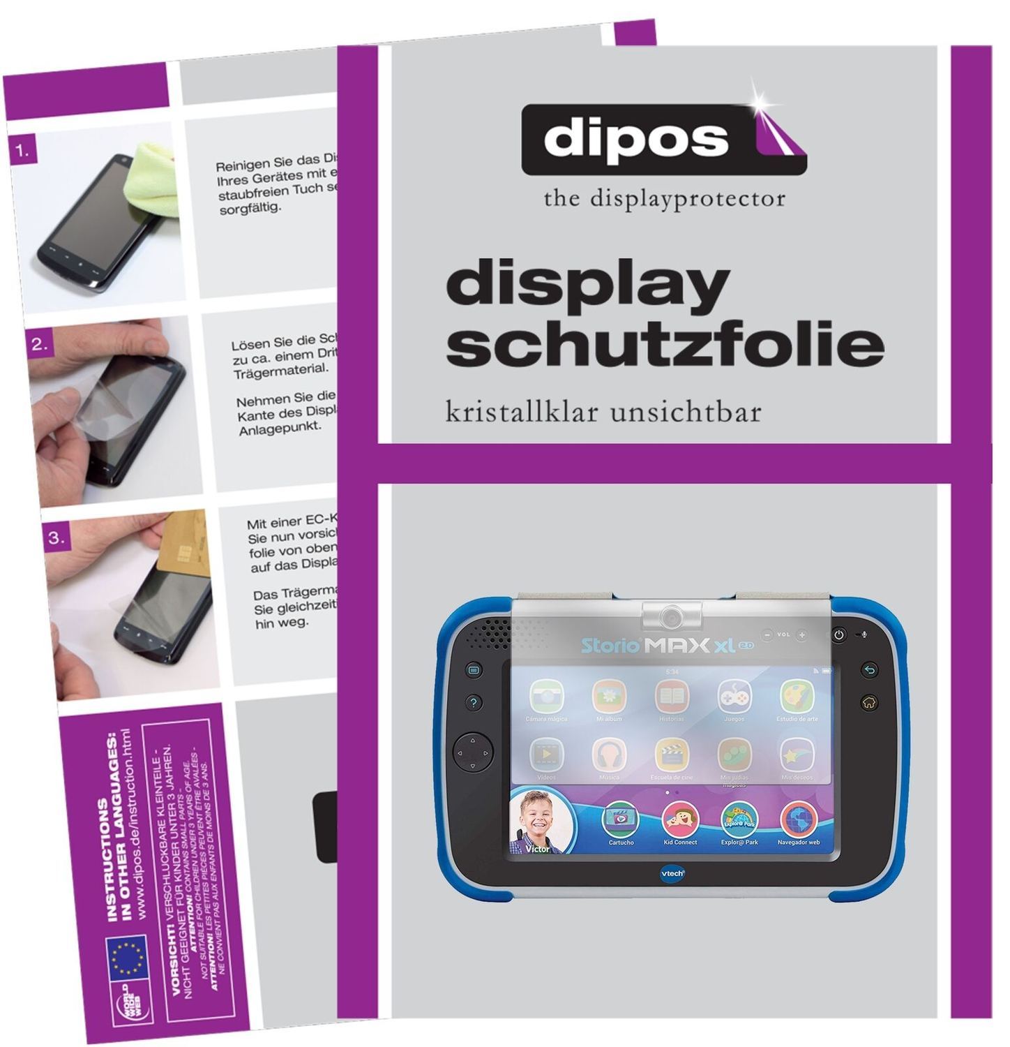 1x Schutzfolie klar für Vtech Storio Max XL 2.0 Di (2)