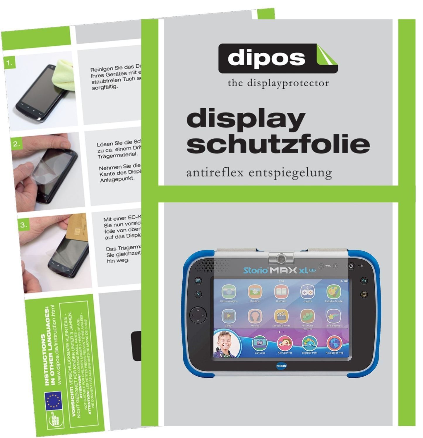 2x Schutzfolie matt für Vtech Storio Max XL 2.0 Di (1)