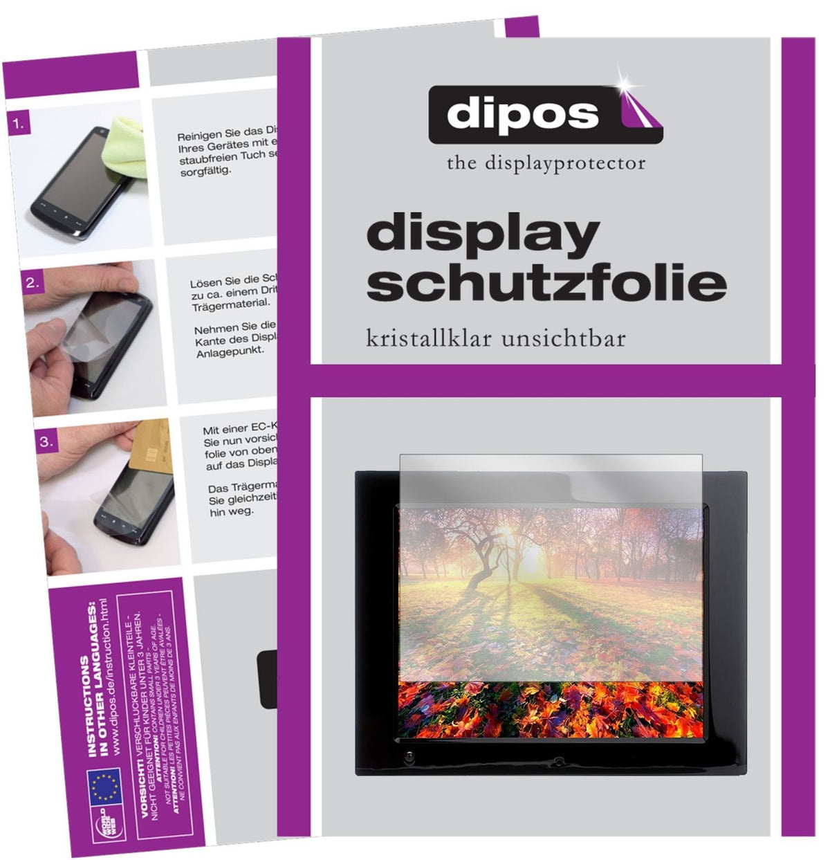2x Schutzfolie klar für Xoro DPF 12B1 Display-Schu (1)