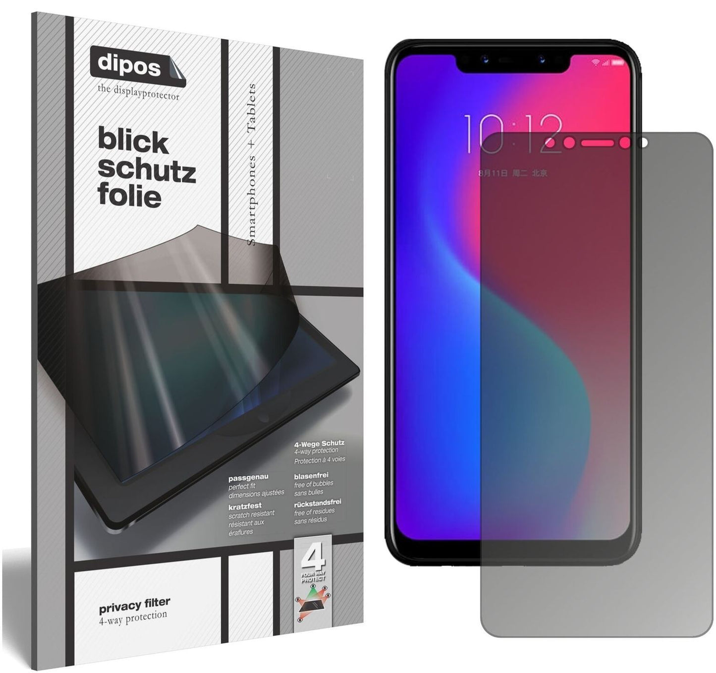 Blickschutzfolie für Lenovo S5 Pro matt Schutzfoli (2)