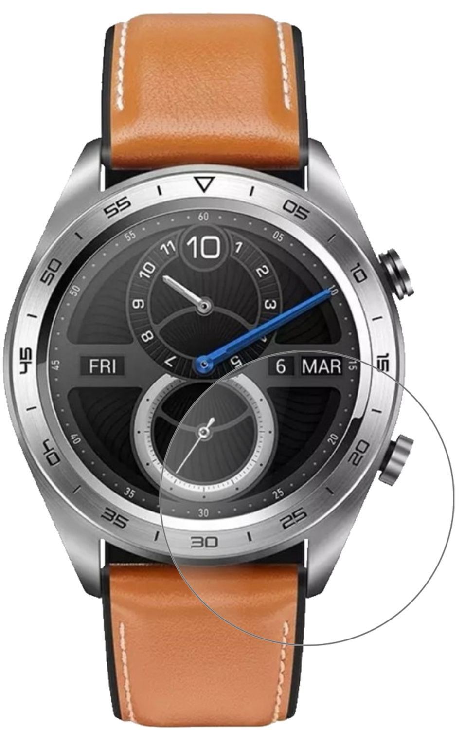 2x 9H Schutzfolie matt für Honor Watch Magic Panze (2)