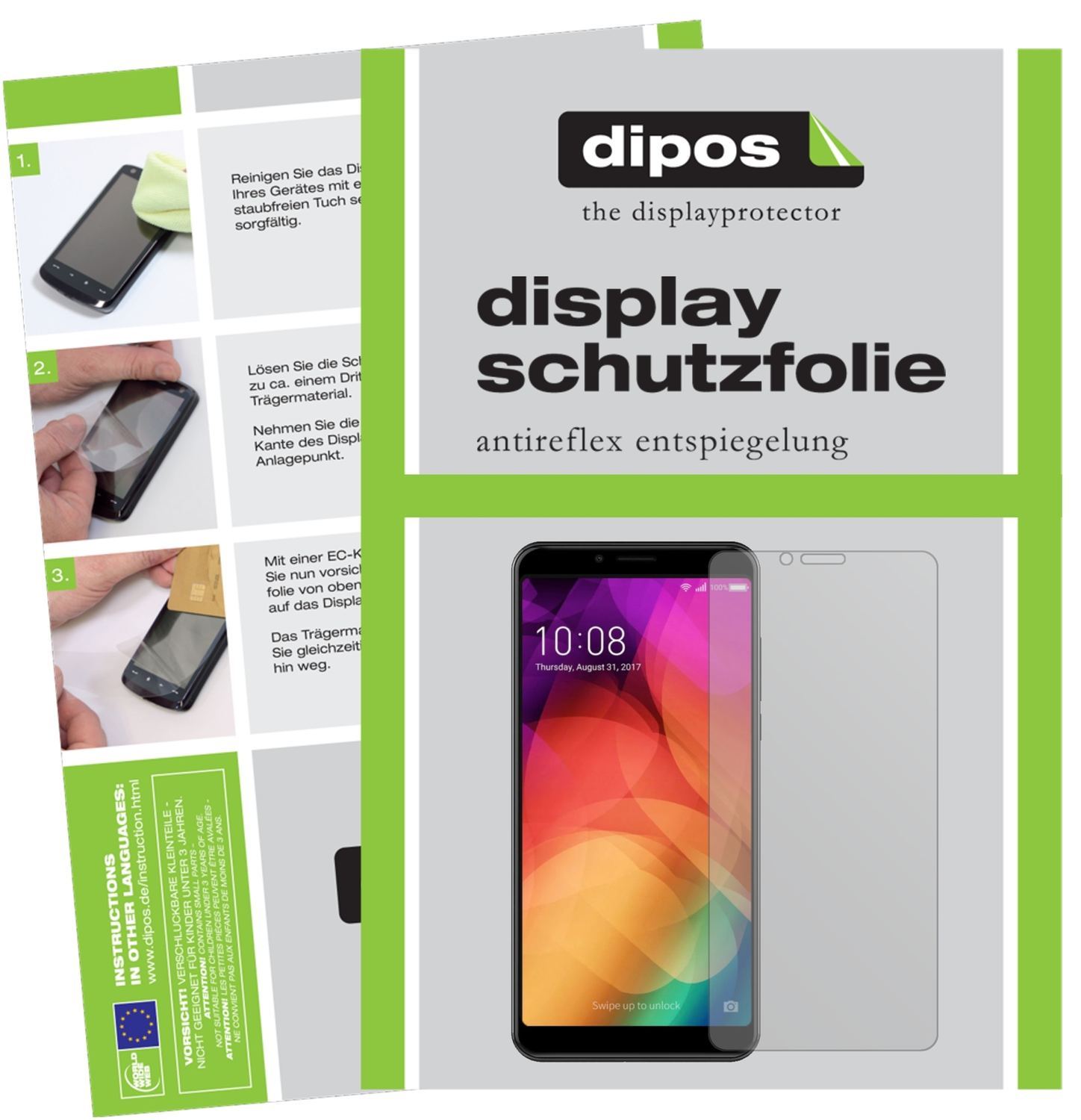 6x Schutzfolie matt für Coolpad Note 8 Display-Sch (1)