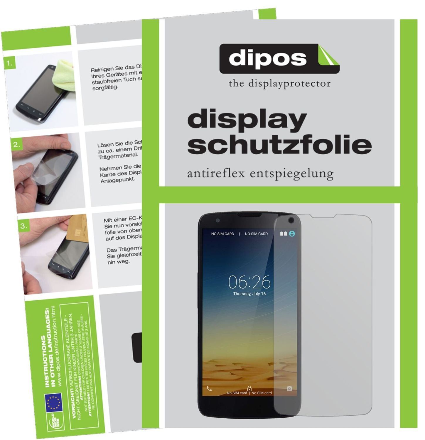 5x Schutzfolie matt für Innos D6000 Display-Schutz (2)