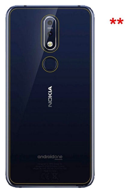 5x Schutzfolie klar für Nokia 7.1 Plus Rückseite D (5)