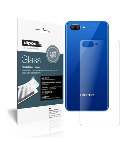 1x 9H Schutzfolie matt für Oppo Realme C1 Rückseit (2)