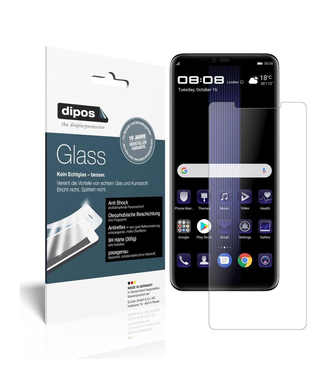 1x 9H Schutzfolie matt für Huawei Porsche Design M (2)