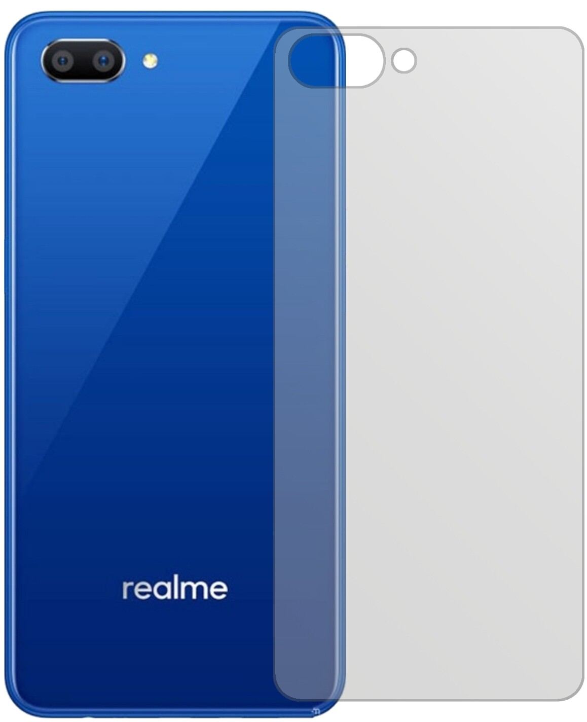 6x Schutzfolie matt für Oppo Realme C1 Rückseite D (2)