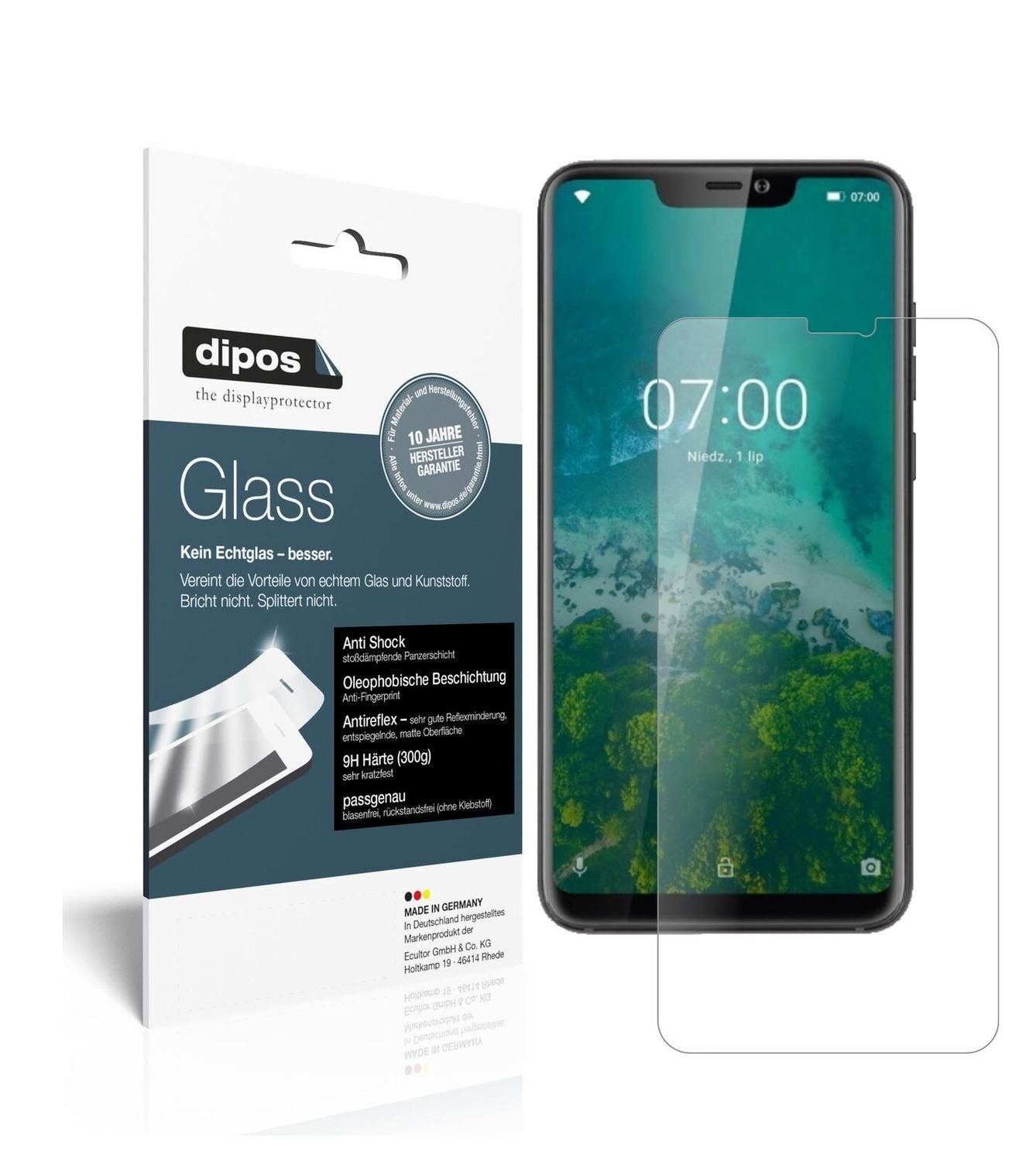 1x 9H Schutzfolie matt für Kruger Matz Smartfon LI (2)