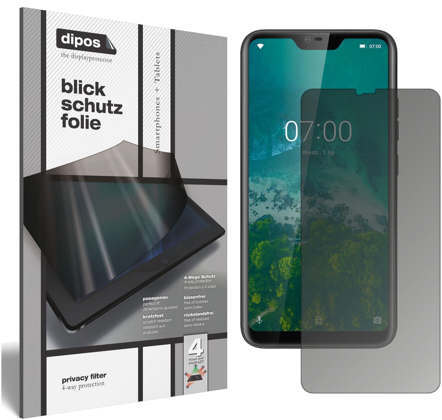 Blickschutzfolie für Kruger Matz Smartfon LIVE 7 m (1)