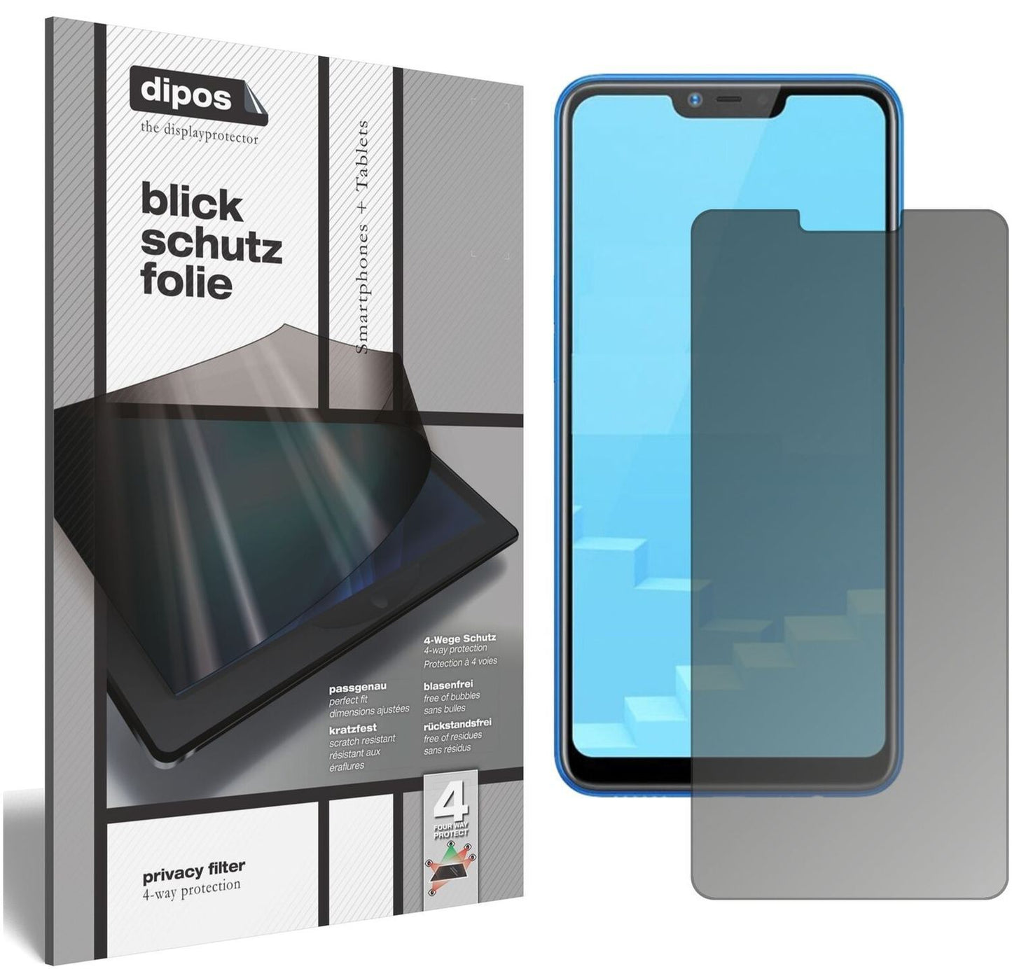 Blickschutzfolie für Oppo Realme C1 matt Schutzfol (2)