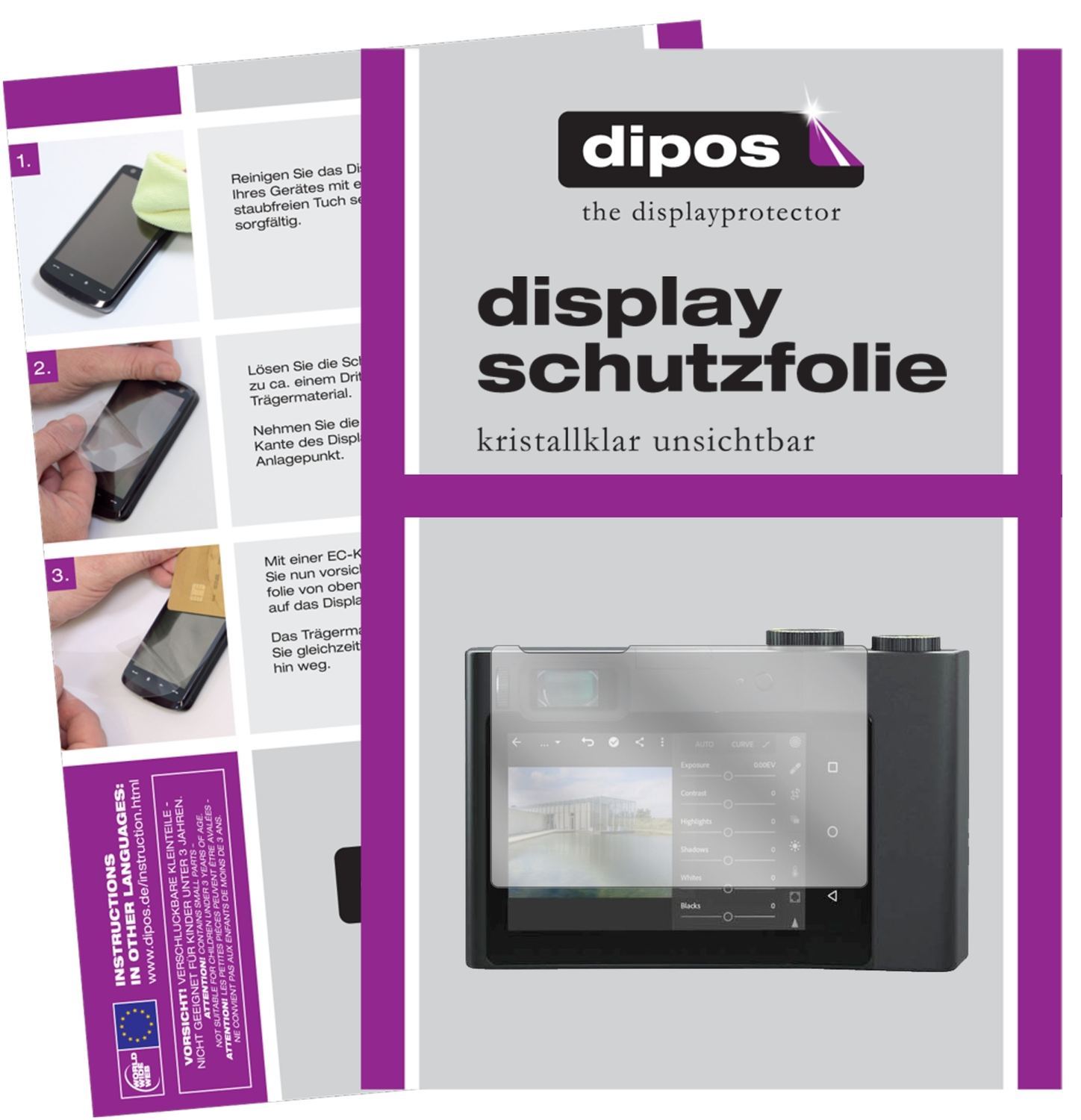 6x Schutzfolie klar für Zeiss ZX1 Display-Schutzfo (1)