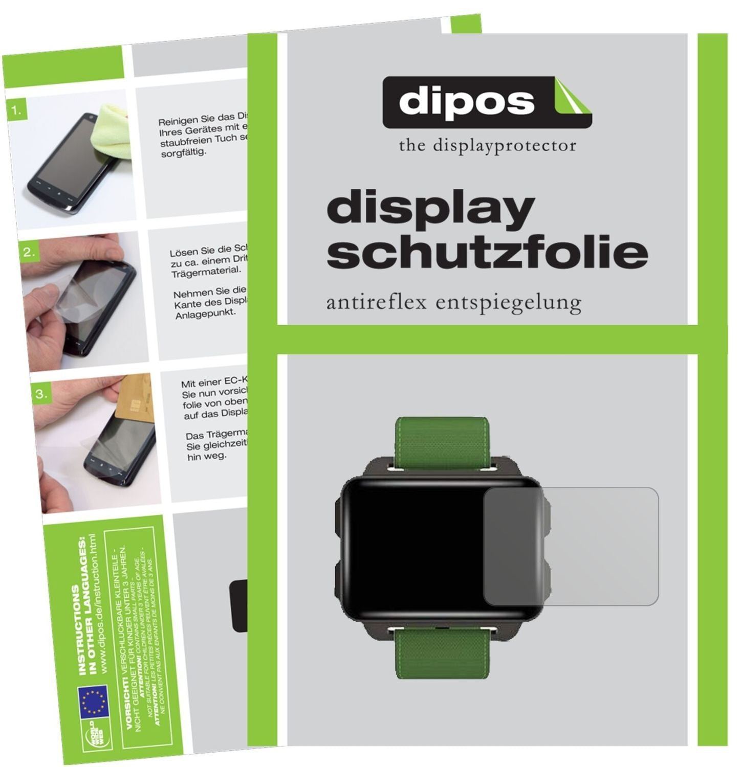 5x Schutzfolie matt für LEMFO LEM4 Smartwatch Disp (2)