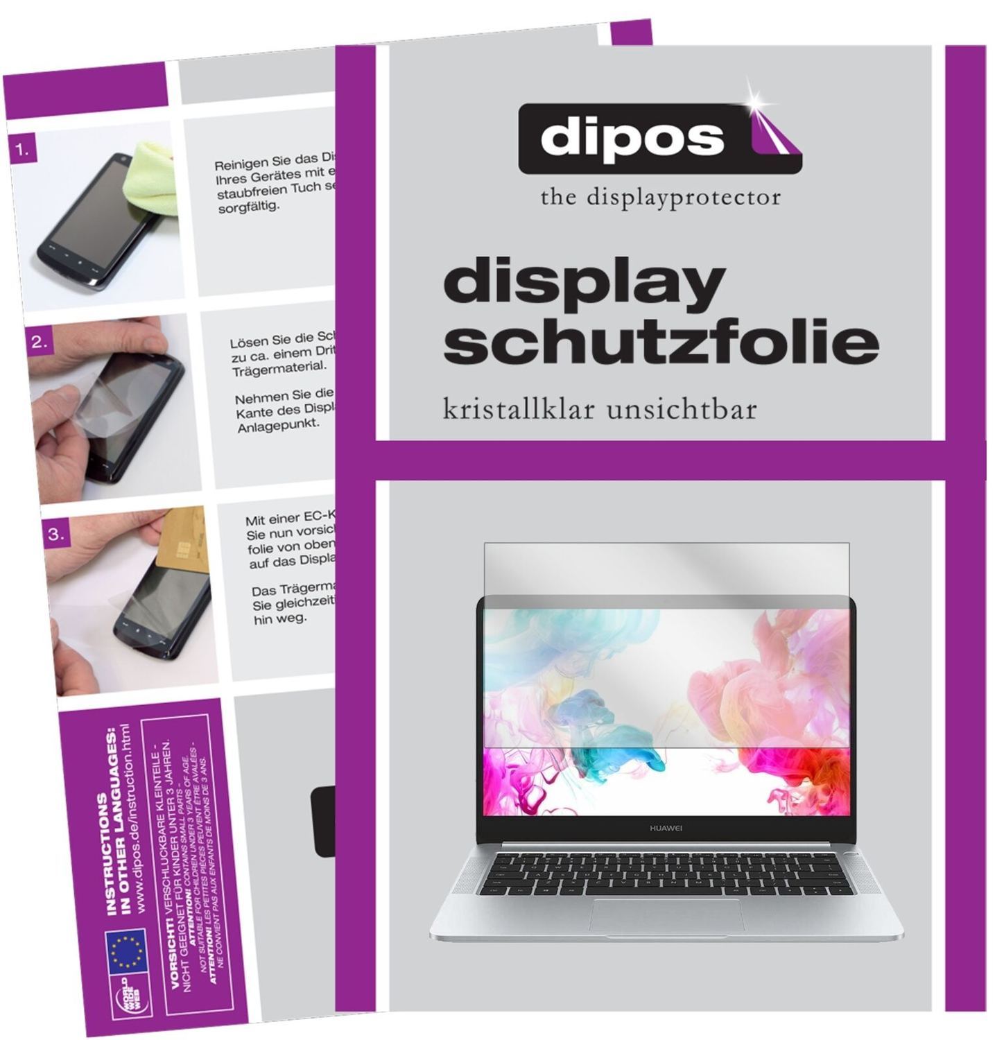1x Schutzfolie klar für Huawei MateBook D Display- (2)