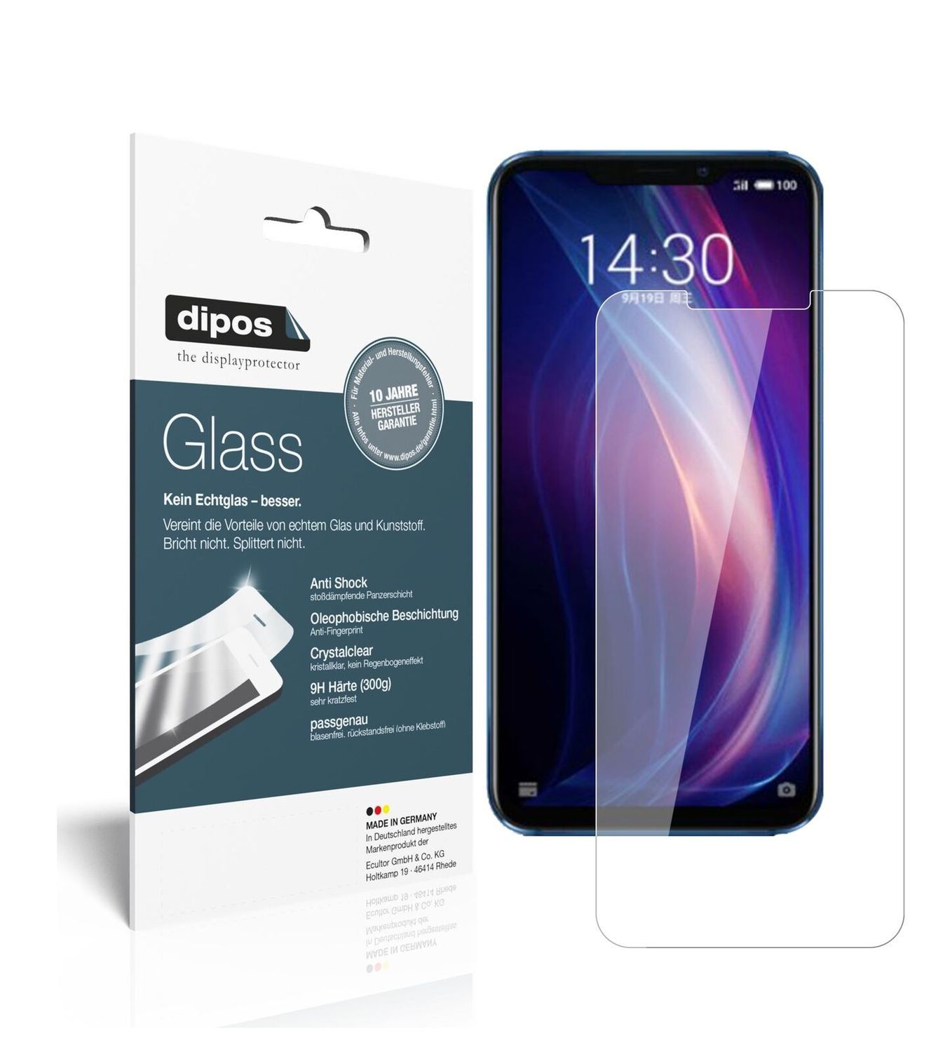 1x 9H Schutzfolie für Meizu X8 Panzerfolie (2)
