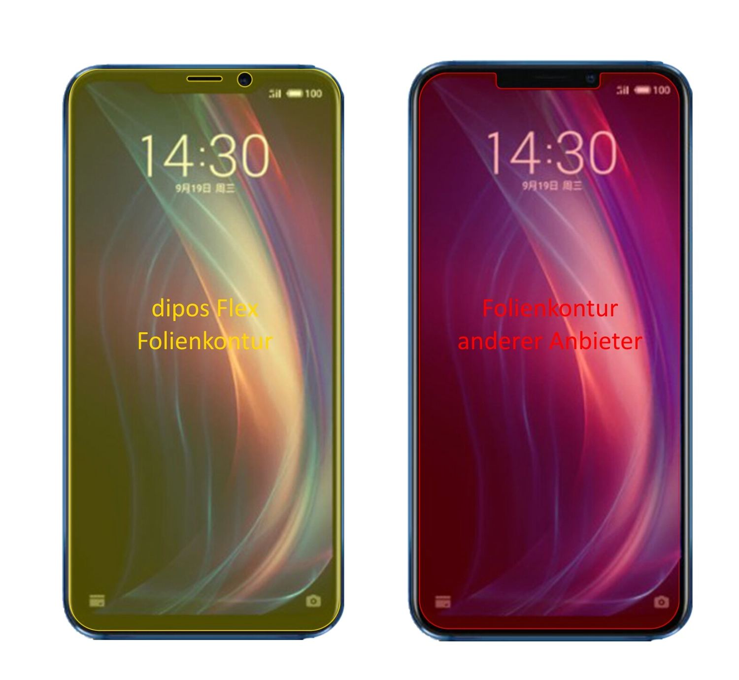 3x 3D Full Cover Schutzfolie für Meizu X8 (2)