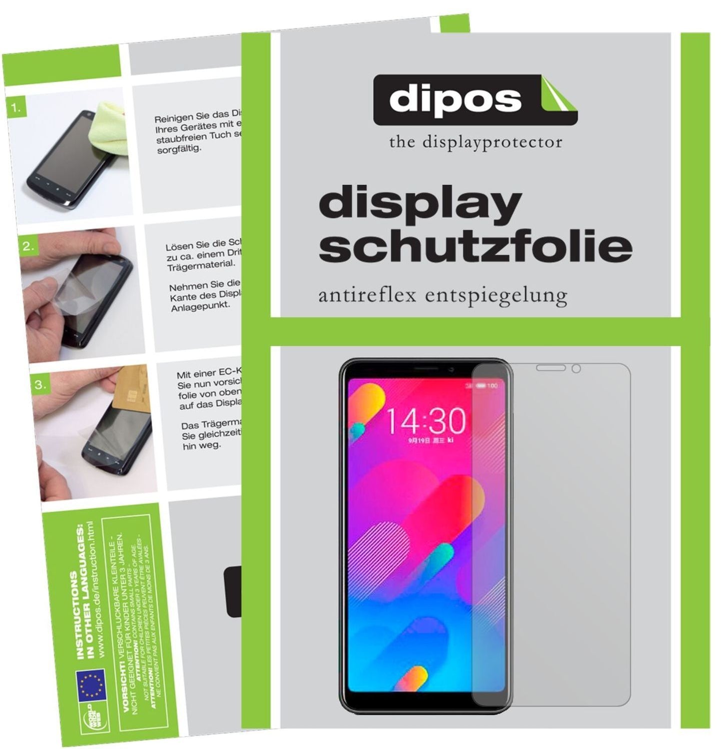 1x Schutzfolie matt für Meizu V8 pro Display-Schut (2)