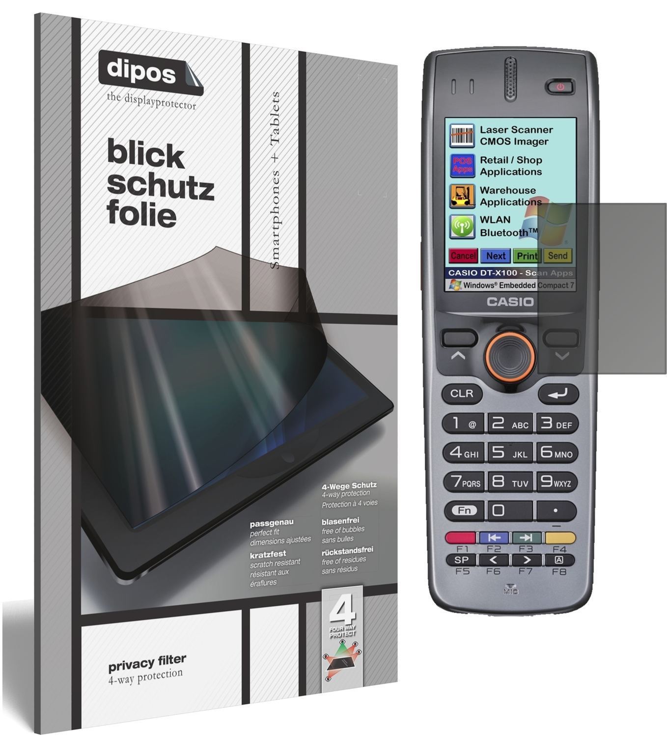 Blickschutzfolie für Casio DT-X100 matt Schutzfoli (1)