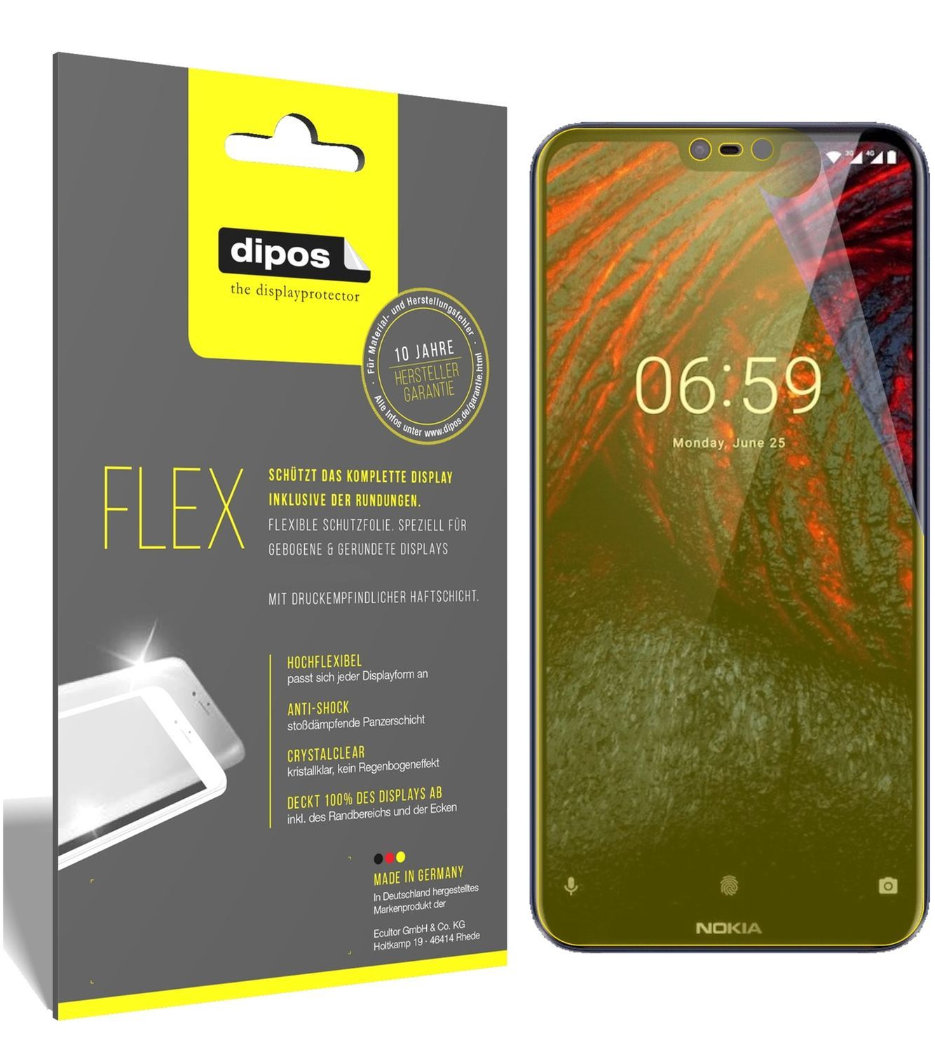 3x 3D Full Cover Schutzfolie für Nokia 6.1 Plus (1)