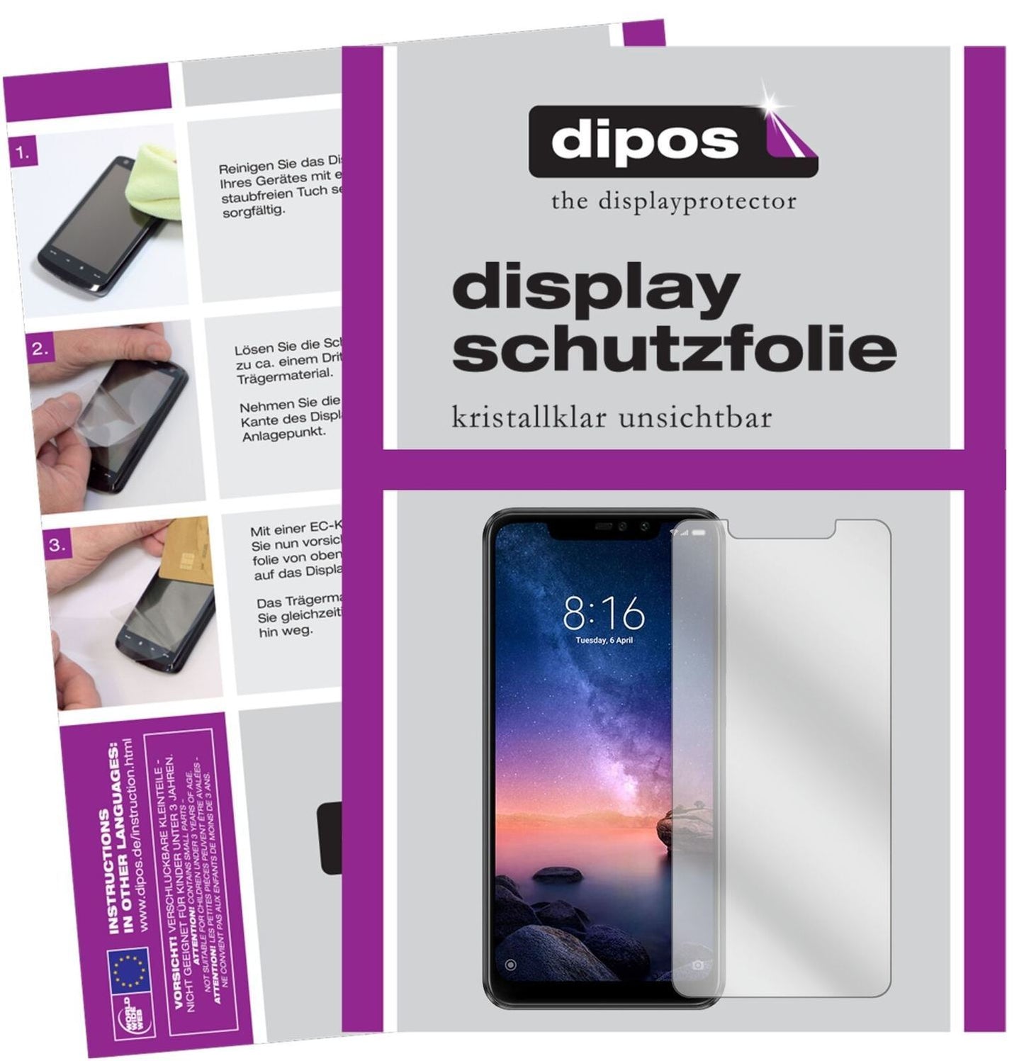 5x Schutzfolie klar für Xiaomi Redmi Note 6 Pro Di (2)