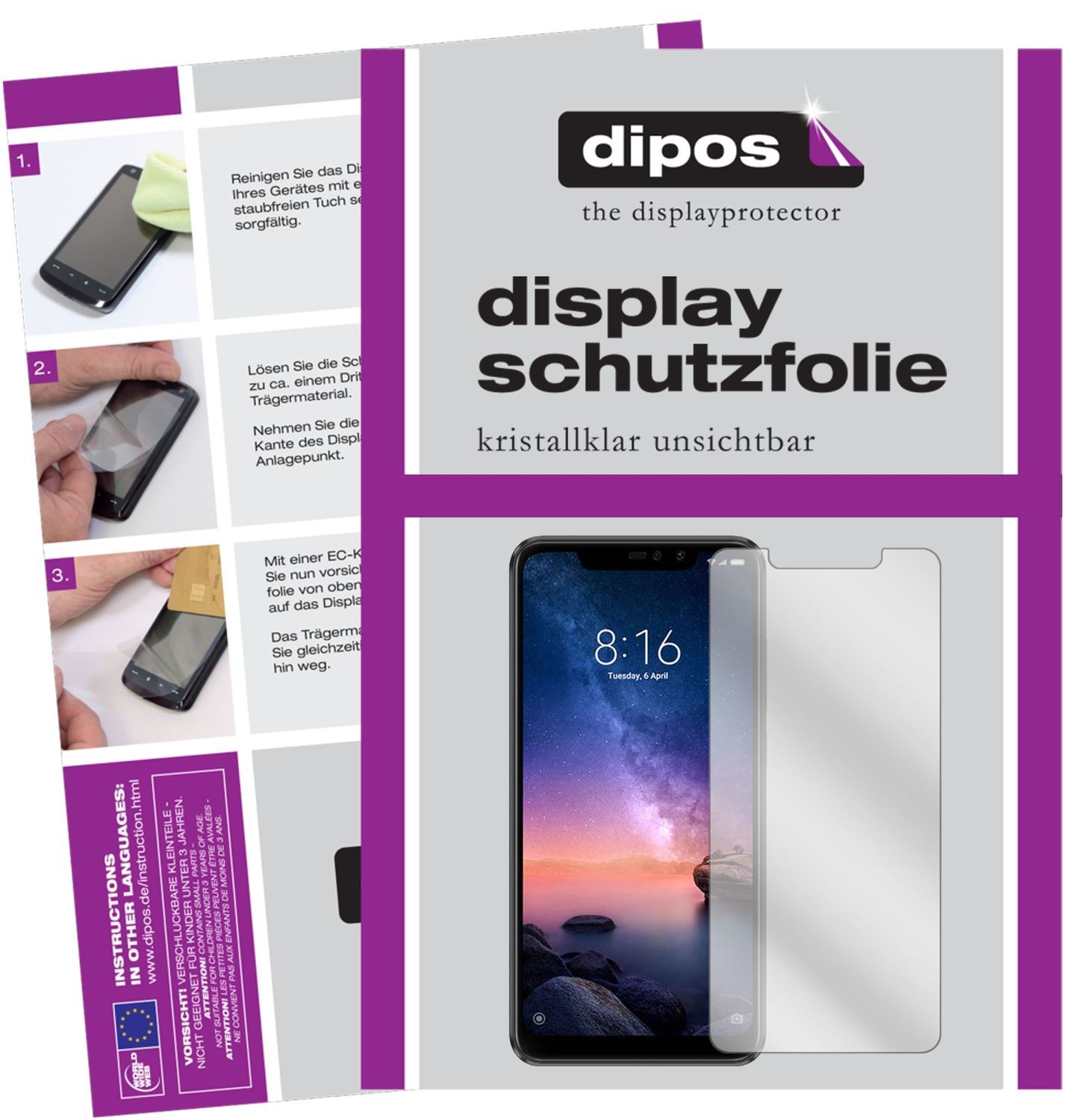 1x Schutzfolie klar für Xiaomi Redmi Note 6 Pro Di (2)