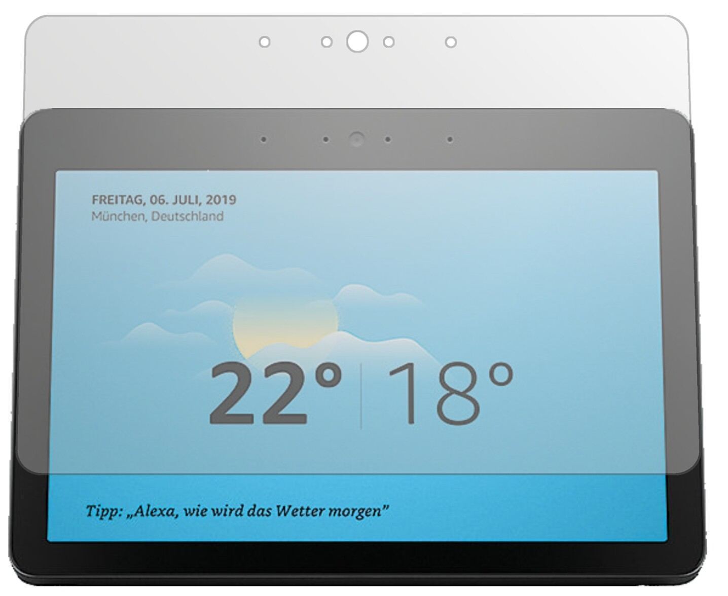 2x Schutzfolie matt für Amazon Echo Show 2. Gen Di (2)