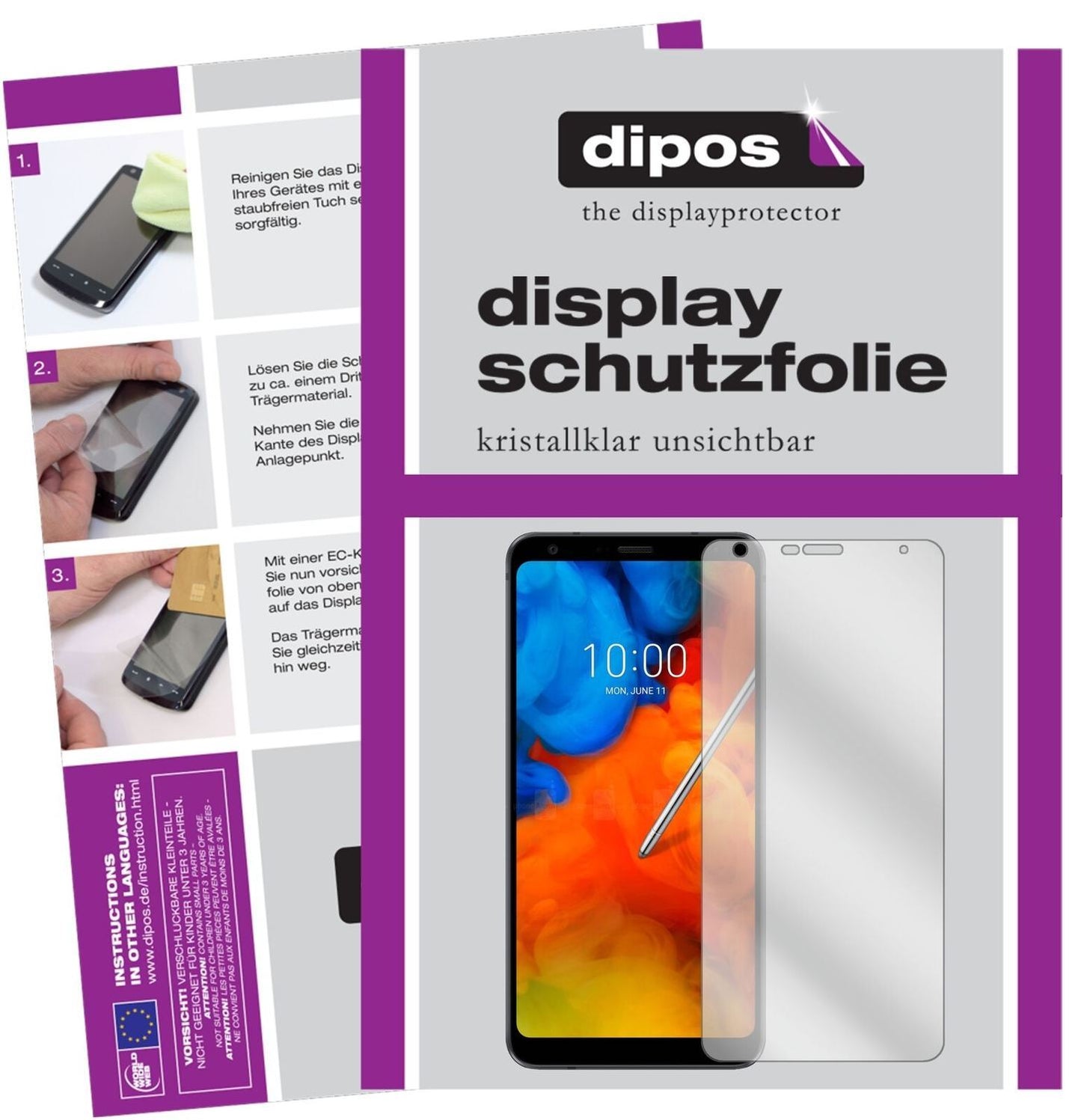 5x Schutzfolie klar für Lg Q8 2018 Display-Schutzf (2)