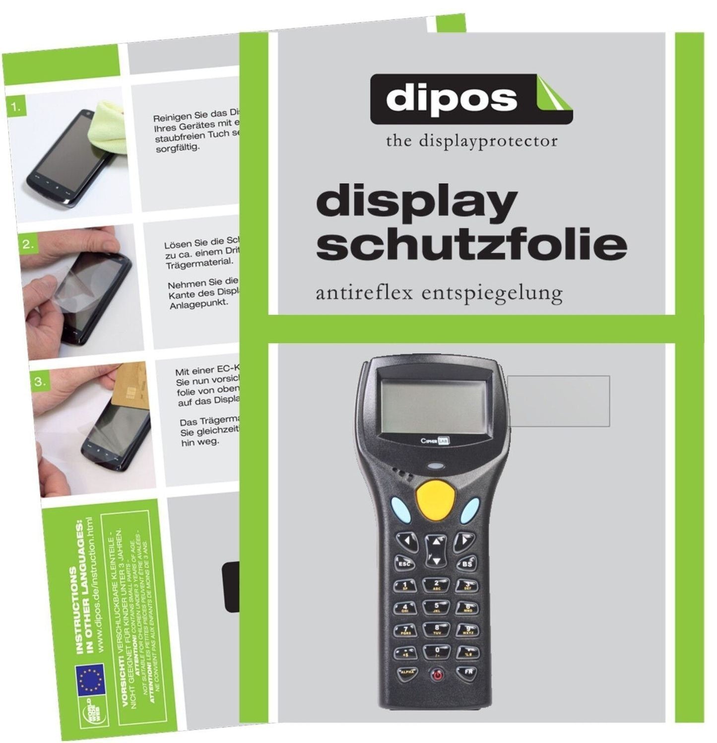 5x Schutzfolie matt für Cipherlab 8300 Display-Sch (2)