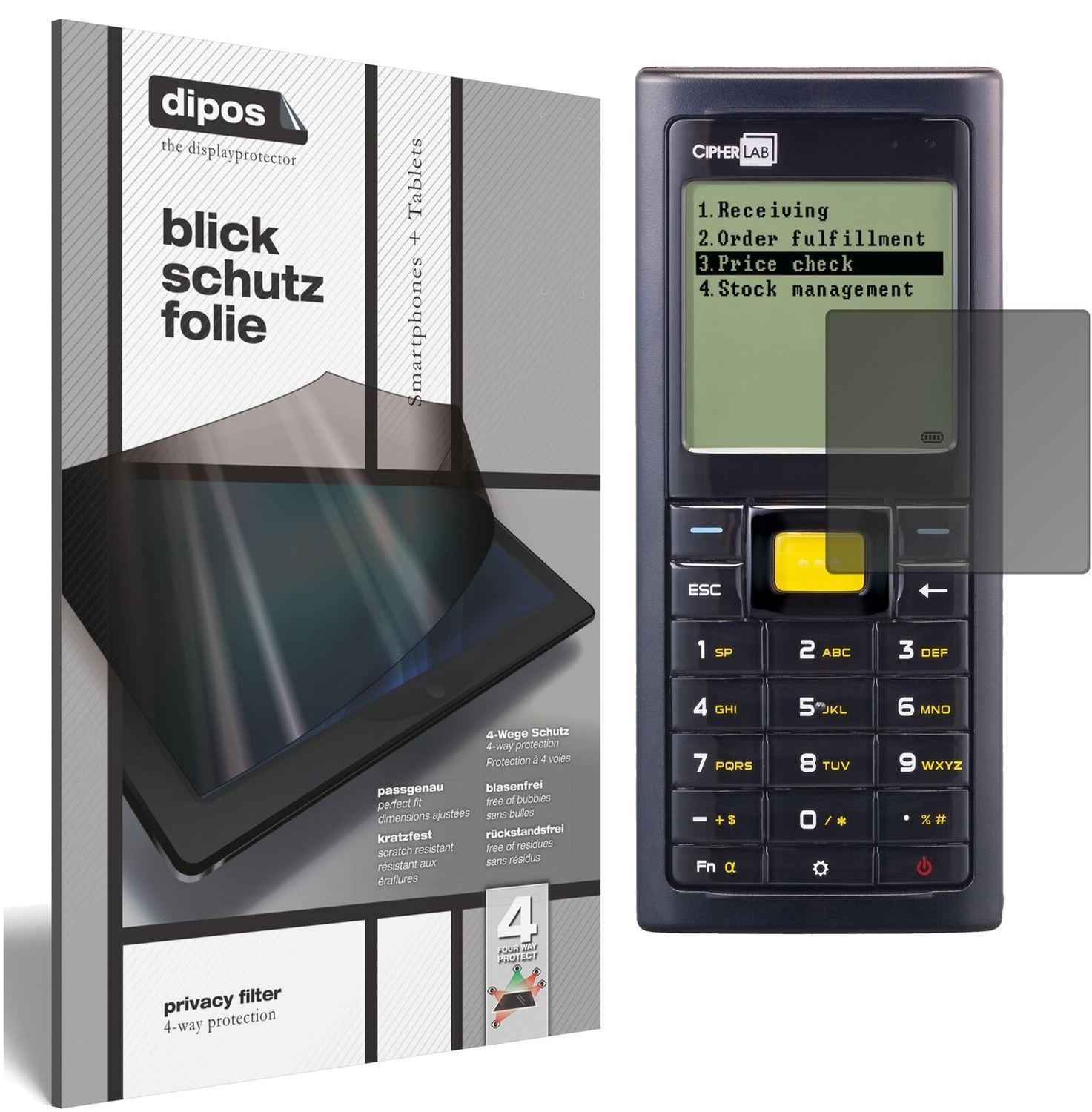 Blickschutzfolie für Cipherlab 8200 matt Schutzfol (2)