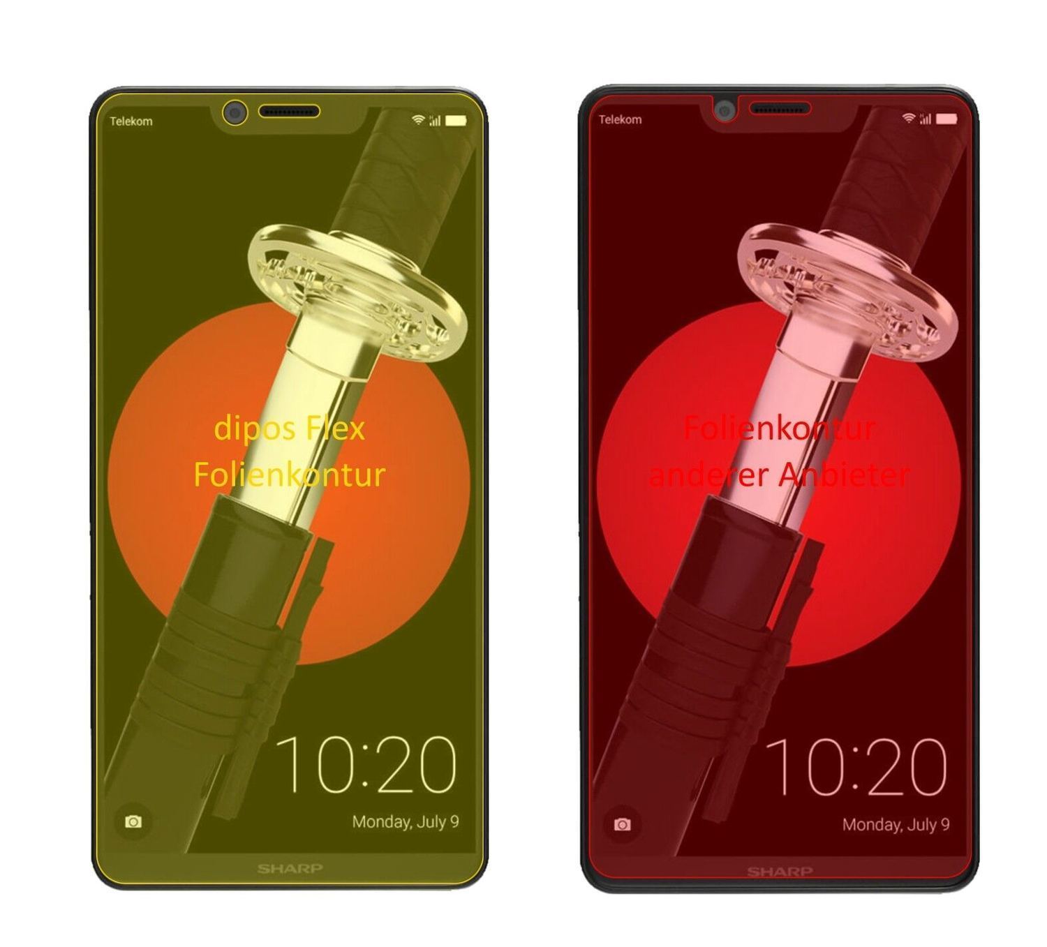2x 3D Full Cover Schutzfolie für Sharp Aquos D10 (1)