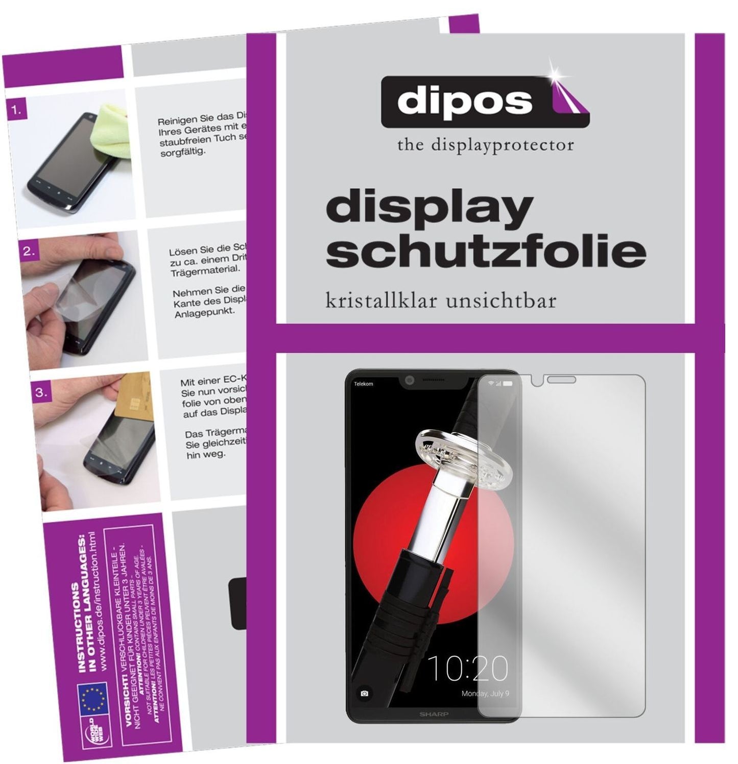 5x Schutzfolie klar für Sharp Aquos D10 Display-Sc (2)