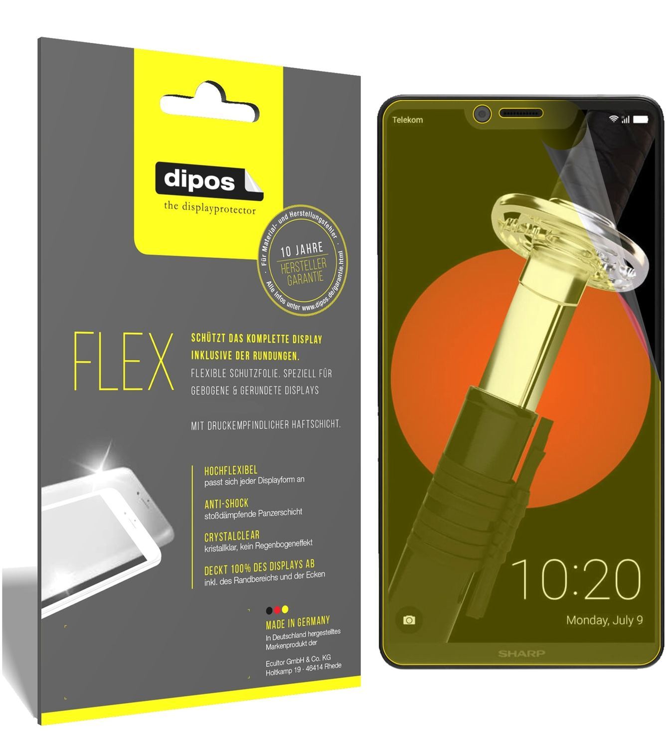 3x 3D Full Cover Schutzfolie für Sharp Aquos D10 (1)
