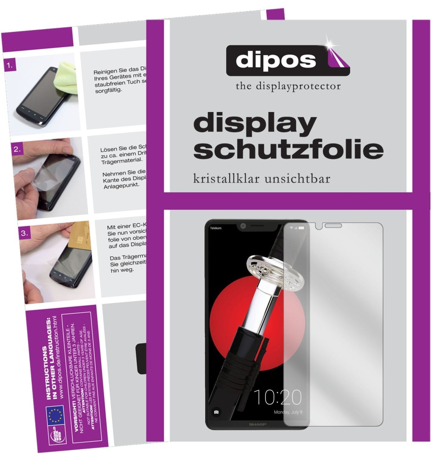 6x Schutzfolie klar für Sharp Aquos D10 Display-Sc (1)