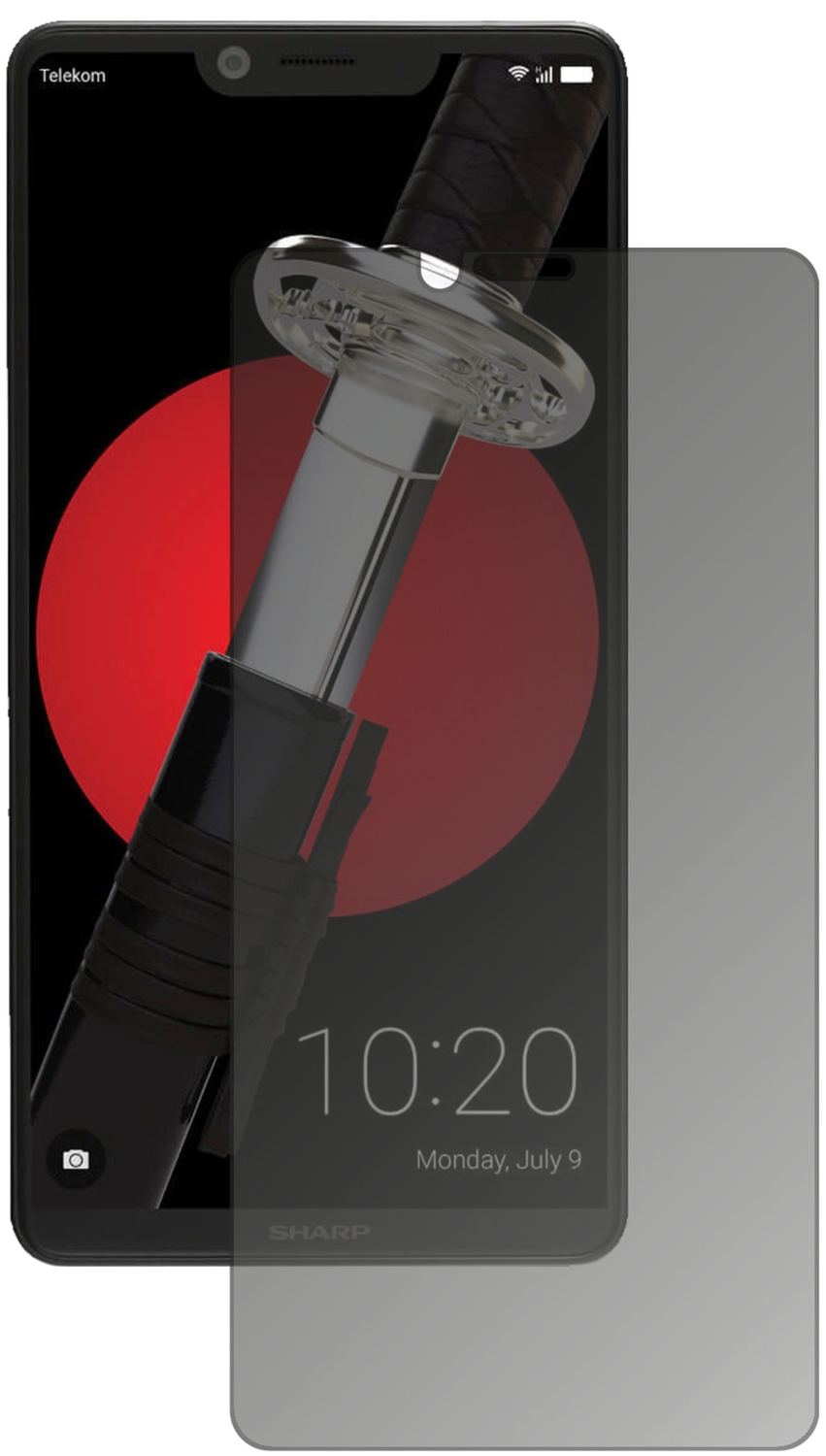 Blickschutzfolie für Sharp Aquos D10 matt Schutzfo (2)
