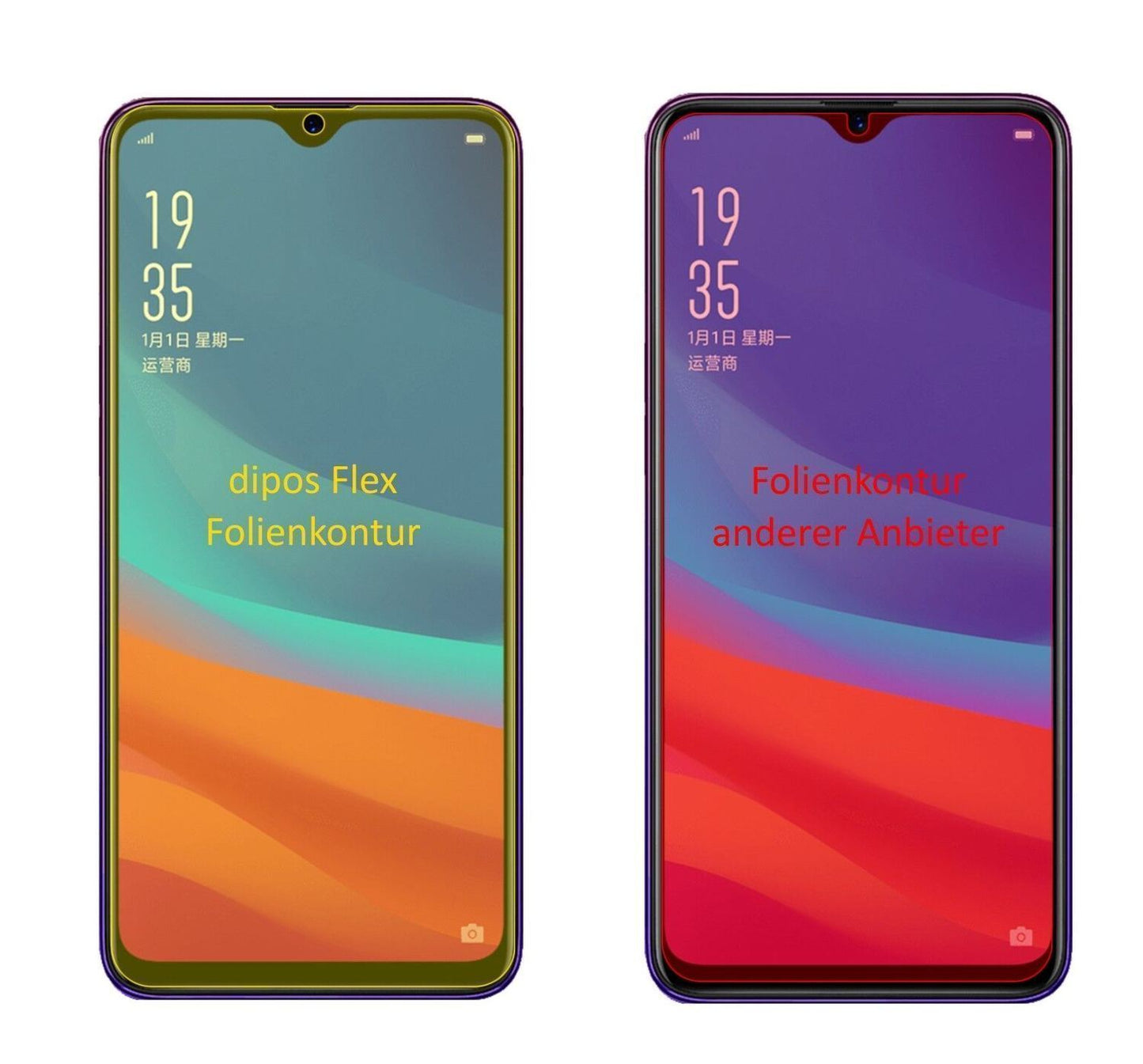2x 3D Full Cover Schutzfolie für Oppo A7x (1)