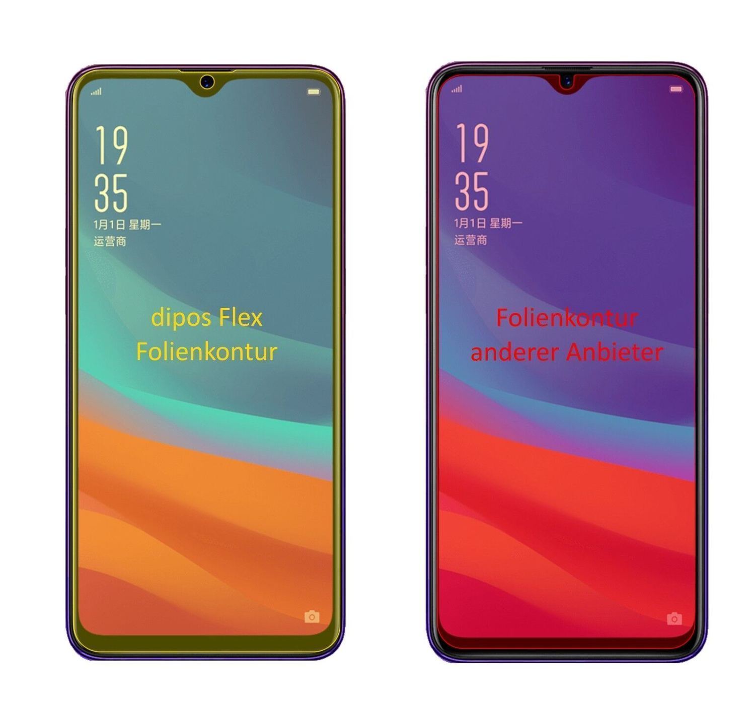 2x 3D Full Cover Schutzfolie für Oppo A7x (1)