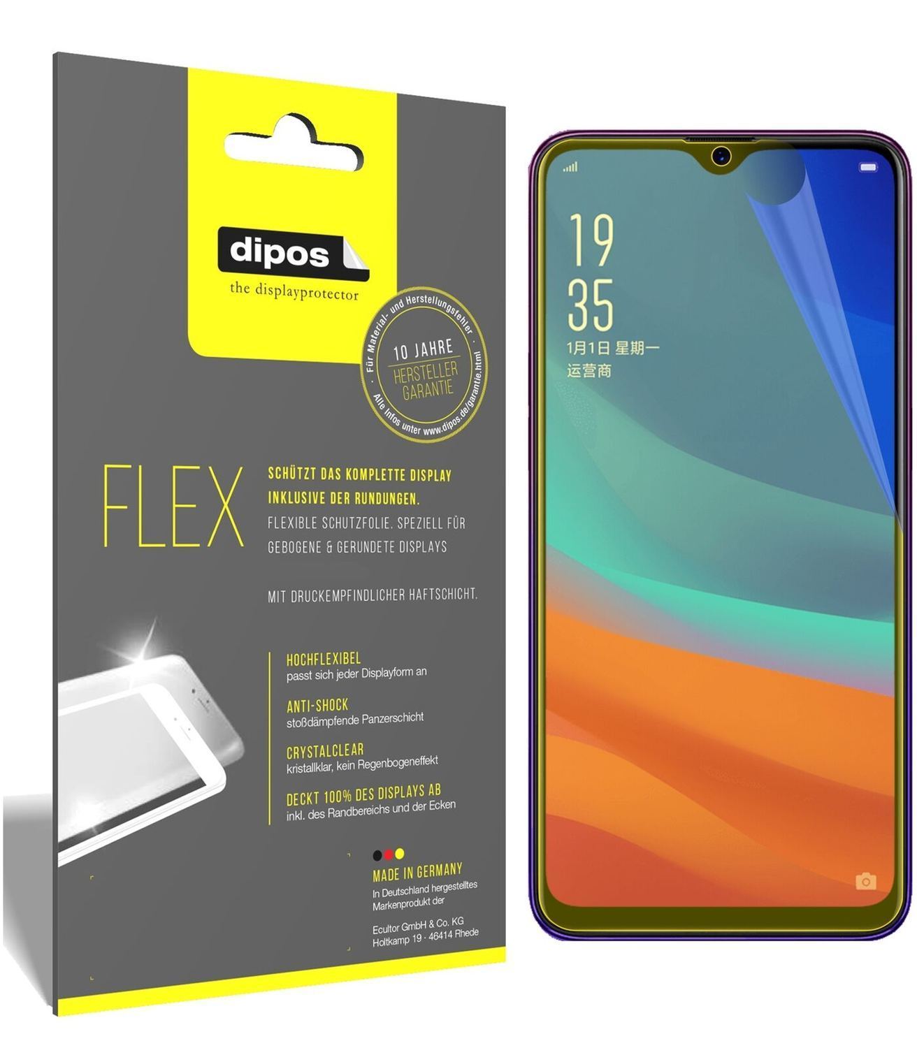 2x 3D Full Cover Schutzfolie für Oppo A7x (2)