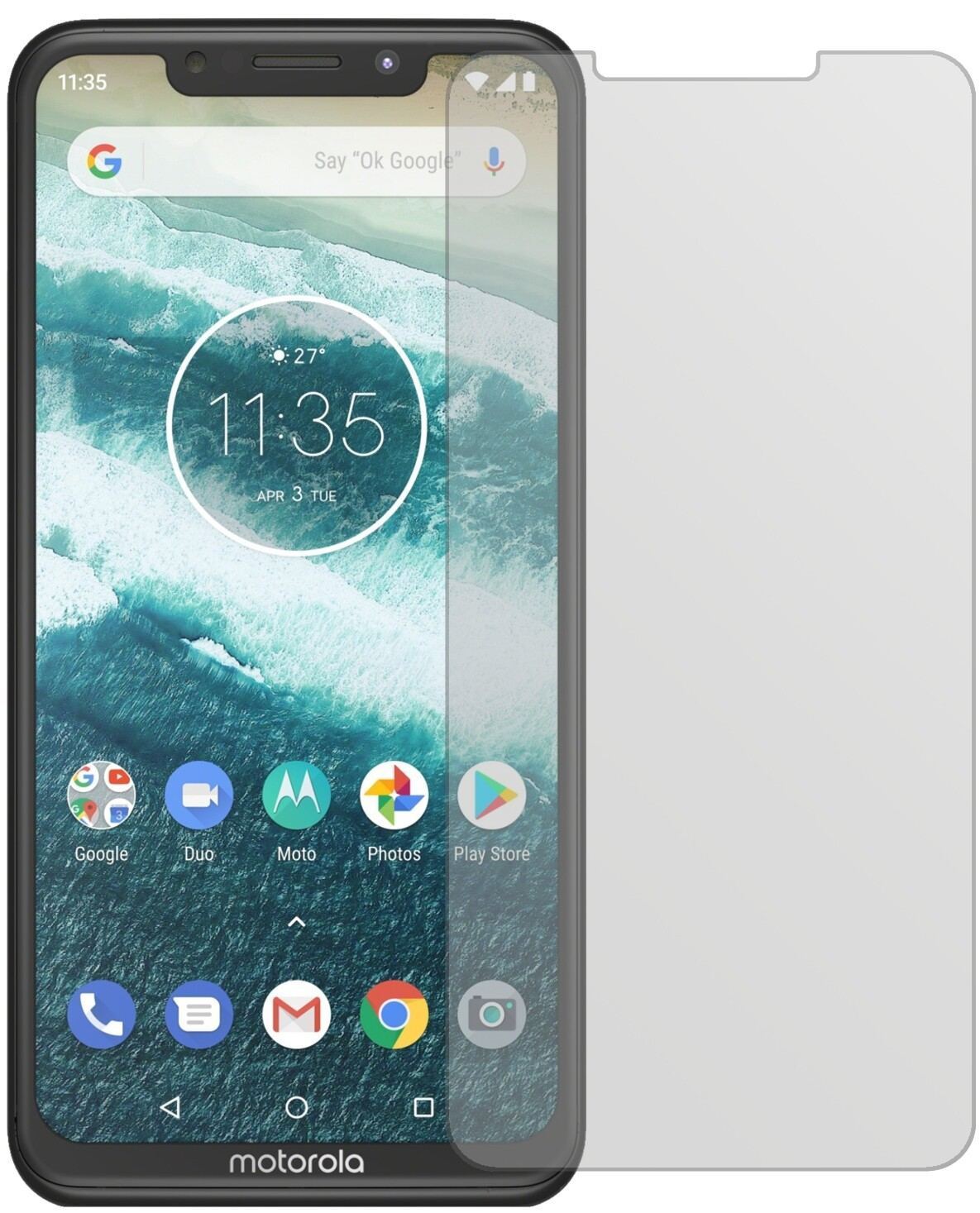 6x Schutzfolie matt für Motorola One Power Display (2)