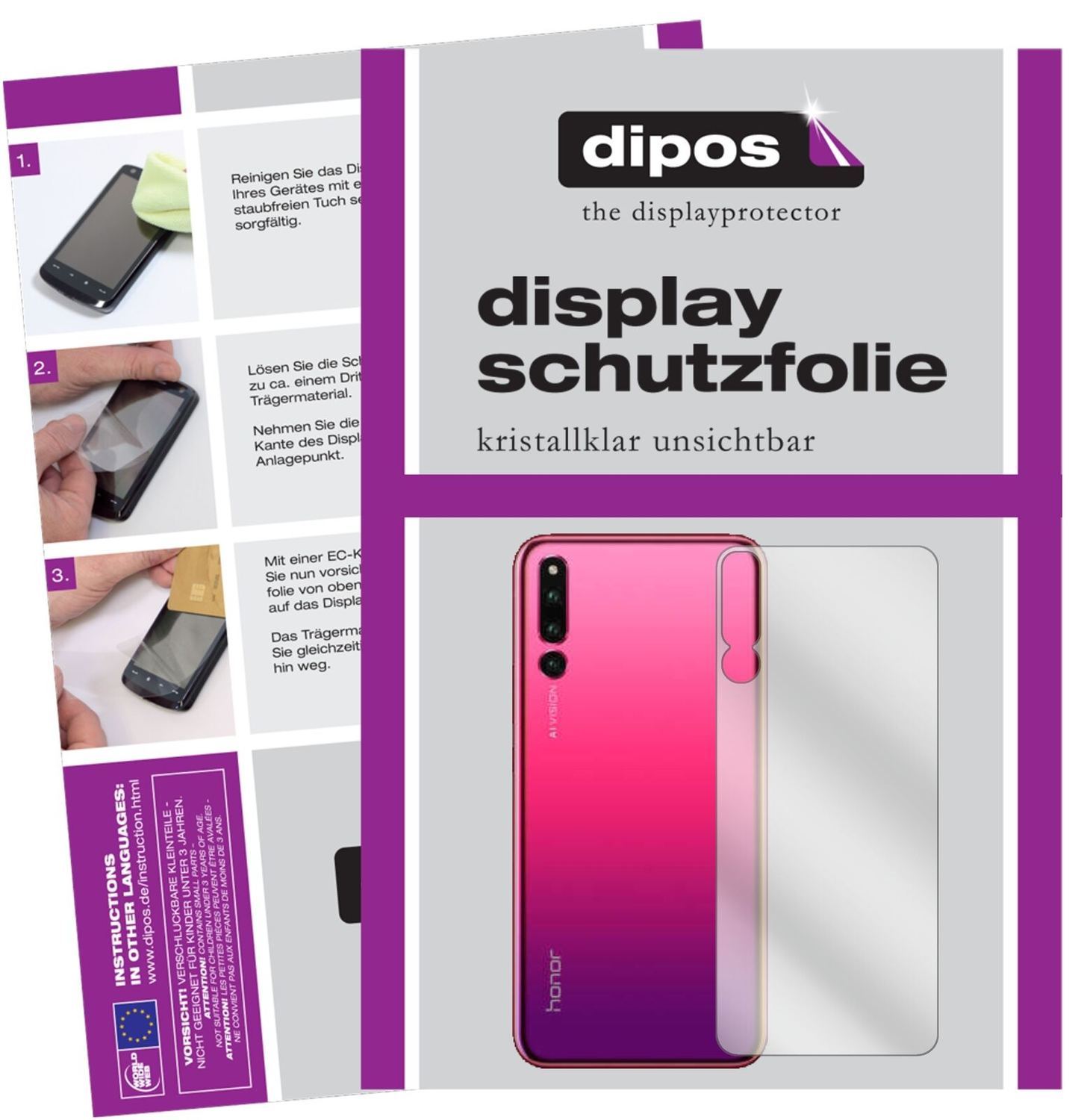 5x Schutzfolie klar für Honor Magic 2 Rückseite Di (2)