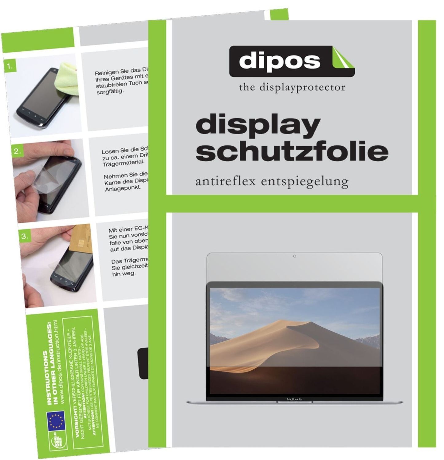 1x Schutzfolie matt für Apple MacBook Air 13 Zoll  (2)