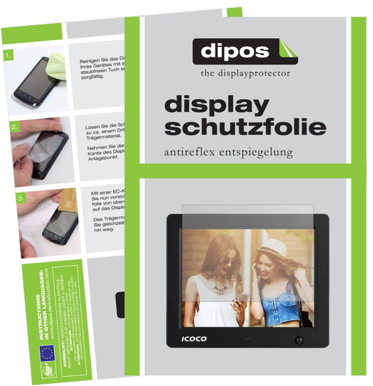 6x Schutzfolie matt für Icoco 8 Zoll Digitaler Bil (1)